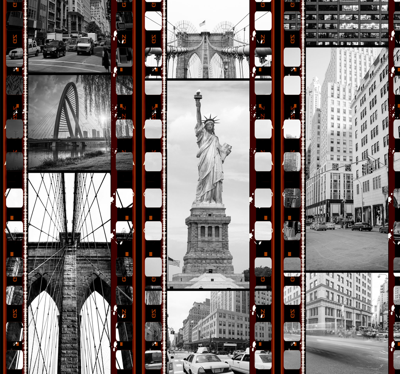 New York behang woonkamer