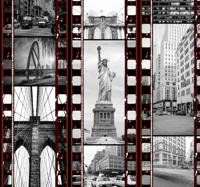 New York behang woonkamer