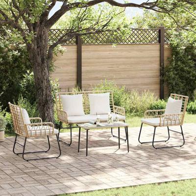 Tuin Eetset met kussen 3 pcs Zwart, Antraciet 113 x 69 x 83 cm