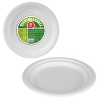 Bordenset Best Products Green Suikerriet Ø 25 cm Biologisch Afbreekbaar Wegwerp 25 Stuks