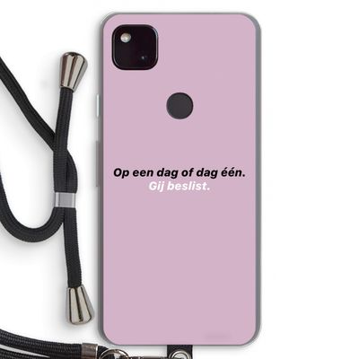 gij beslist: Pixel 4a 5G Transparant Hoesje met koord