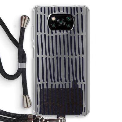 Moroccan stripes: Xiaomi Poco X3 Pro Transparant Hoesje met koord