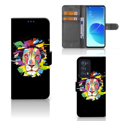 OPPO Reno 6 Pro Plus 5G Leuk Hoesje Lion Color OPPO Reno 6 Pro Plus 5G Leuk Hoesje Lion Color