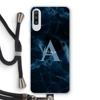 Midnight Marble: Samsung Galaxy A70 Transparant Hoesje met koord