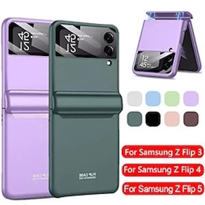 telefoon hoesje Voor Samsung Galaxy Z Flip 5 Z Flip 4 Z Flip 3 Z Flip 2 Z Flip Achterkant Draagbaar Magnetisch Volledig lichaamsbeschermend Effen TPU Lightinthebox