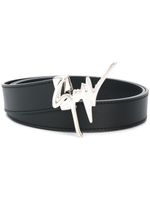 Giuseppe Zanotti ceinture à boucle logo - Noir