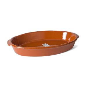 Terracotta ovenschaal/serveerschalen - 35 x 19 x 6 cm - Ovaal - 3.9 liter - Bakvorm/braadslede