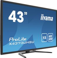 iiyama ProLite X4373UHSU-B1 computer monitor 108 cm (42.5") 3840 x 2160 Pixels 4K Ultra HD Zwart - thumbnail