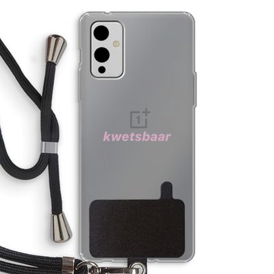 kwetsbaar: OnePlus 9 Transparant Hoesje met koord