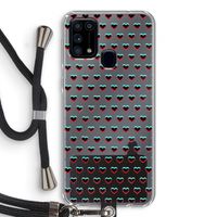 Hartjes: Samsung Galaxy M31 Transparant Hoesje met koord