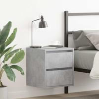 Nachtkastjes 2 st wandgemonteerd 38x34x40 cm betongrijs
