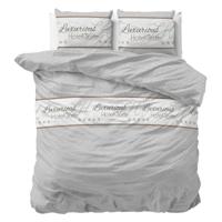 Dekbedovertrek Luxury Suite - Eenpersoons (140x200 cm) - Grijs Microvezel - Dessin: Tekst, Patroon - Sleeptime - Dekbed-Discounter.nl