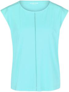 Shirt Anne Sofie ronde hals 100% katoen Van Green Cotton turquoise