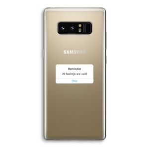 Reminder: Samsung Galaxy Note 8 Transparant Hoesje