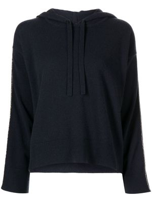 N.Peal hoodie en cachemire biologique - Bleu