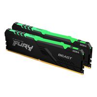 Kingston FURY Beast RGB Werkgeheugenset voor PC DDR4 32 GB 2 x 16 GB 2666 MHz 288-pins DIMM CL16 KF426C16BB1AK2/32 - thumbnail