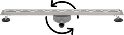 Saqu Twist Drain complete douchegoot inclusief rooster 80cm rvs