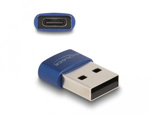 Delock 60051 USB 2.0 Adapter USB Type-A male naar USB Type-C female blauw