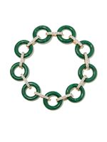 Mateo bracelet en or 14ct serti de diamants et de malachite - thumbnail