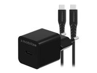 Mobilize Mobilize Wall Charger USB-C GaN 30W with PD/PPS + USB-C Nylon Cable 1.2m Black