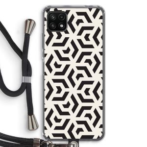 Crazy pattern: Samsung Galaxy A22 5G Transparant Hoesje met koord