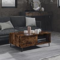 Salontafel 90x60x35 cm bewerkt hout gerookt eikenkleurig