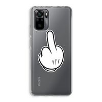 Middle finger white: Xiaomi Redmi Note 10 Pro Transparant Hoesje
