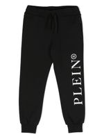 Philipp Plein Junior pantalon de jogging à logo imprimé - Noir