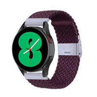 Braided nylon bandje - Donkerpaars - Samsung Galaxy Watch 3 - 41mm - thumbnail