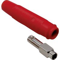 TRU COMPONENTS Laboratoriumbus Koppeling, recht Stift-Ø: 4 mm Rood 1 stuk(s)