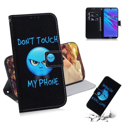 Woede patroon gekleurde tekening horizontale Flip lederen case voor Huawei Y6 (2019) met houder & card slots & portemonnee
