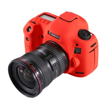 PULUZ zachte siliconen beschermhoes voor Canon EOS 5D Mark III/5D3 (rood)