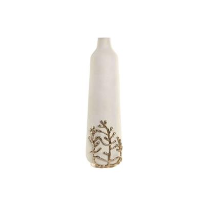 Vaas Home ESPRIT Wit Gouden Aluminium Modern 15 x 15 x 52 cm