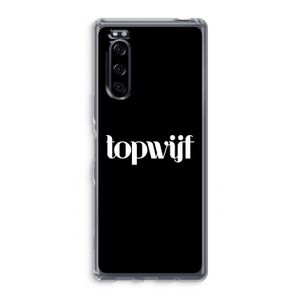 Topwijf Zwart: Sony Xperia 5 Transparant Hoesje