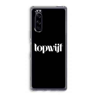 Topwijf Zwart: Sony Xperia 5 Transparant Hoesje