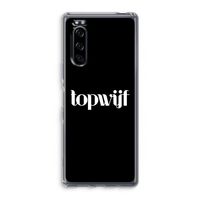 Topwijf Zwart: Sony Xperia 5 Transparant Hoesje