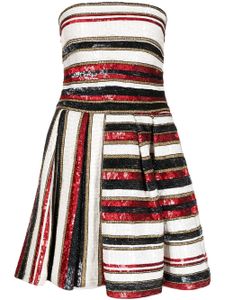 Zuhair Murad robe courte brodée de sequins - Rouge