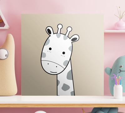 Andere dieren schilderij op canvas Scandinavische beige giraf