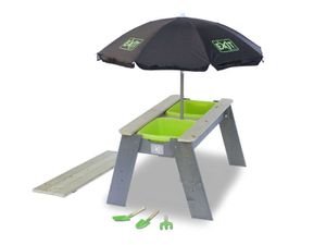 EXIT Aksent zand- en watertafel met parasol en tuingereedschap