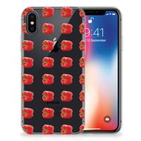 Apple iPhone X | Xs | Siliconen Case | Paprika Red