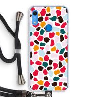 Colored Giraffe: Huawei Y6s Transparant Hoesje met koord