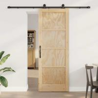 Schuifdeur met Hardware Set ORKDAL Massief Hout Vuren