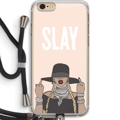 Slay All Day: iPhone 6 PLUS / 6S PLUS Transparant Hoesje met koord