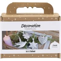 Creativ Company Mini hobbyset decoratie, kerstdecoratie, silver metal, 1 doos