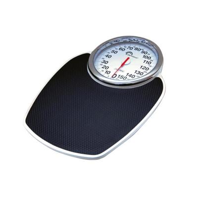 LITTLE BALANCE 8135 Pro M 160, Mechanische personenweegschaal, Professioneel semi-medisch ontwerp, 160 kg / 1 kg, Zwart en chroom