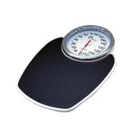 LITTLE BALANCE 8135 Pro M 160, Mechanische personenweegschaal, Professioneel semi-medisch ontwerp, 160 kg / 1 kg, Zwart en chroom