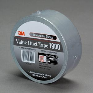 3M 1900SI50 Textieltape Zilver (l x b) 50 m x 50 mm 1 stuk(s)