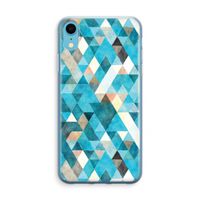Gekleurde driehoekjes blauw: iPhone XR Transparant Hoesje