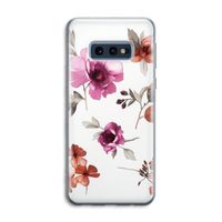 Geschilderde bloemen: Samsung Galaxy S10e Transparant Hoesje
