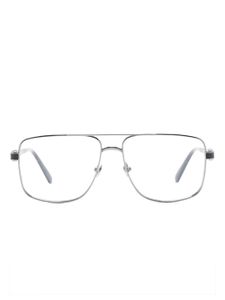 Moncler Eyewear lunettes de soleil à plaque logo - Gris